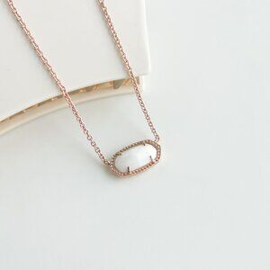 Kendra Scott Elisa Rose Gold Ivory Pearl Necklace